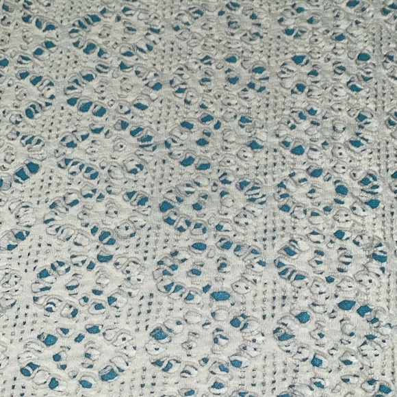 JORO FASHIONS crocheted floral pullover top short sleeve boho white size XL - Picture 7 of 8